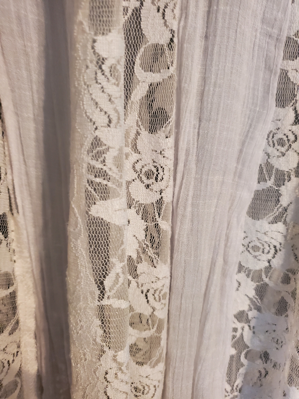 Poetry White Maxi Skirt with Lace Panels - Picture 4 of 4